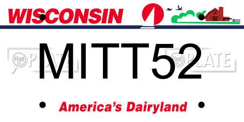 MITT52 Wisconsin License Plate