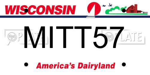 MITT57 Wisconsin License Plate