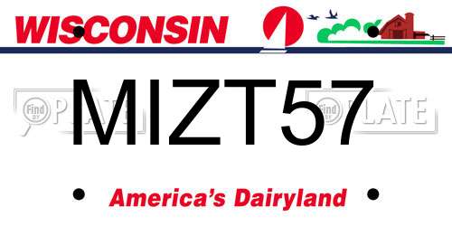 MIZT57 Wisconsin License Plate