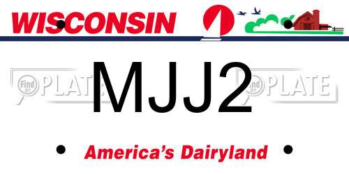 MJJ2 Wisconsin License Plate