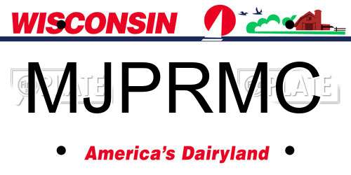 MJPRMC Wisconsin License Plate