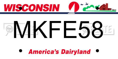 MKFE58 Wisconsin License Plate