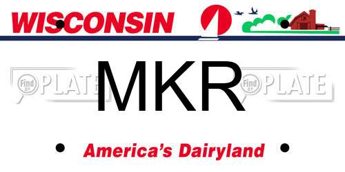 MKR Wisconsin License Plate