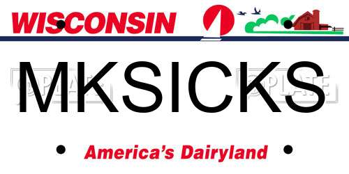 MKSICKS Wisconsin License Plate