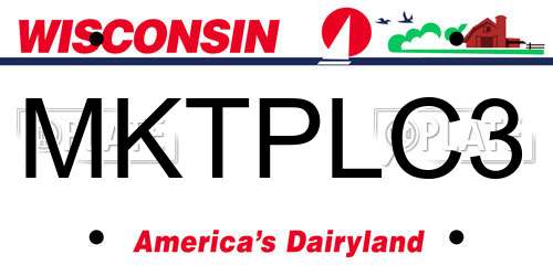 MKTPLC3 Wisconsin License Plate