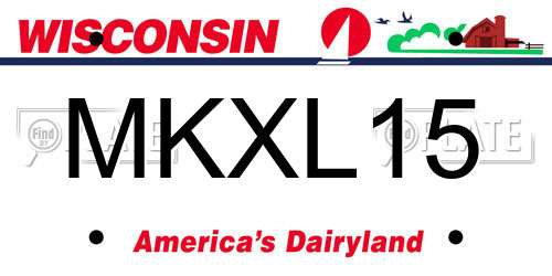 MKXL15 Wisconsin License Plate