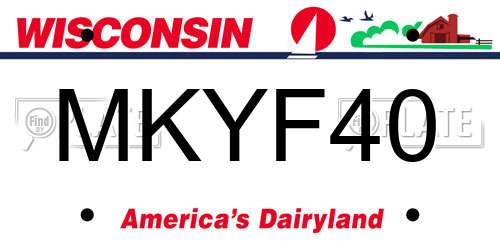 MKYF40 Wisconsin License Plate