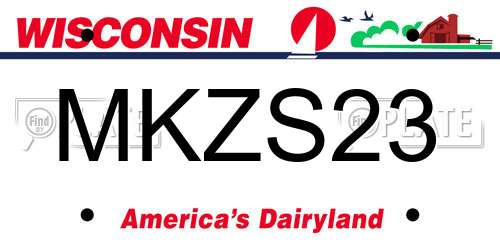 MKZS23 Wisconsin License Plate