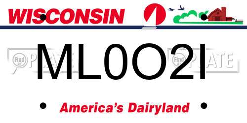 ML0O2I Wisconsin License Plate