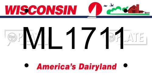 ML1711 Wisconsin License Plate