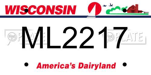 ML2217 Wisconsin License Plate