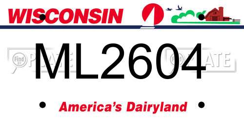 ML2604 Wisconsin License Plate