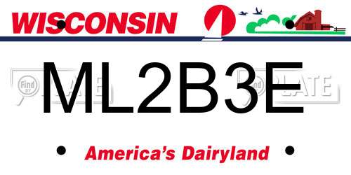 ML2B3E Wisconsin License Plate