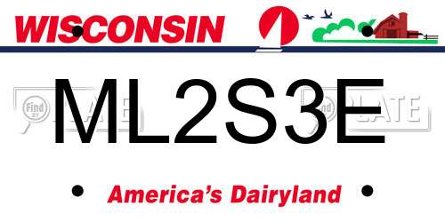 ML2S3E Wisconsin License Plate
