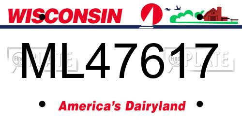 ML47617 Wisconsin License Plate