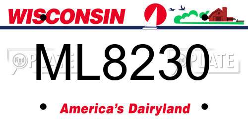 ML8230 Wisconsin License Plate