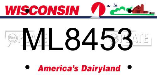 ML8453 Wisconsin License Plate