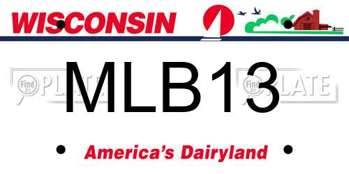 MLB13 Wisconsin License Plate