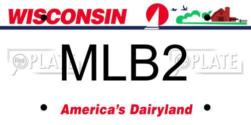MLB2 Wisconsin License Plate