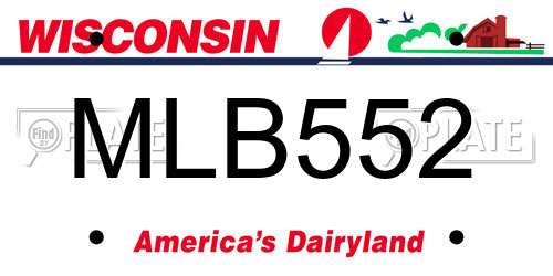 MLB552 Wisconsin License Plate
