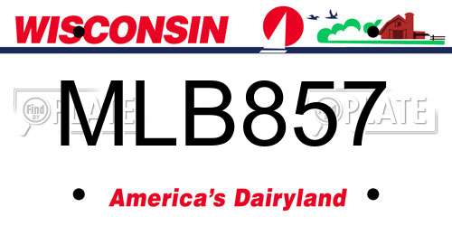 MLB857 Wisconsin License Plate