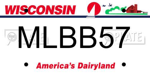 MLBB57 Wisconsin License Plate