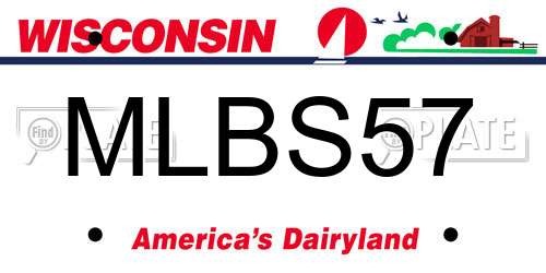 MLBS57 Wisconsin License Plate