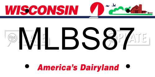 MLBS87 Wisconsin License Plate