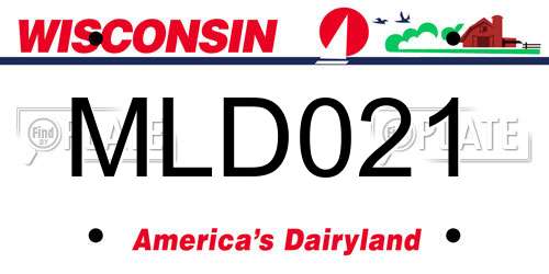 MLD021 Wisconsin License Plate