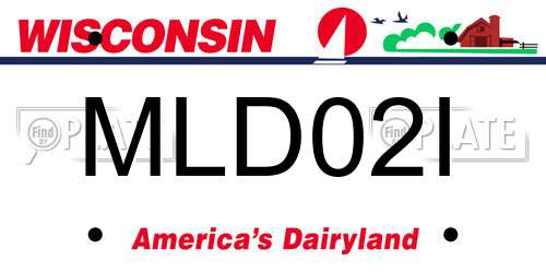 MLD02I Wisconsin License Plate