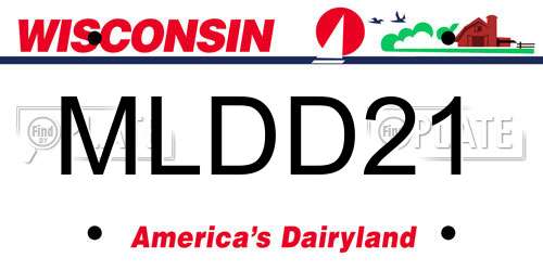 MLDD21 Wisconsin License Plate