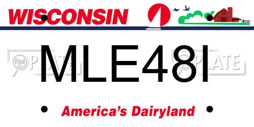 MLE48I Wisconsin License Plate