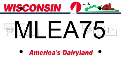 MLEA75 Wisconsin License Plate