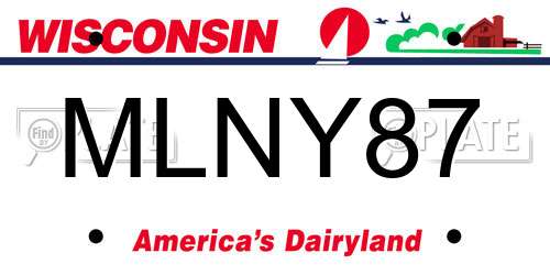 MLNY87 Wisconsin License Plate