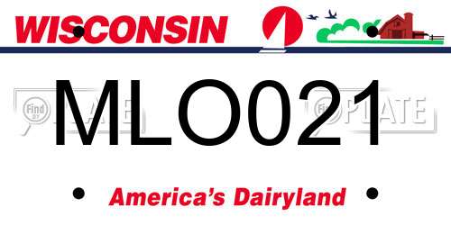 MLO021 Wisconsin License Plate