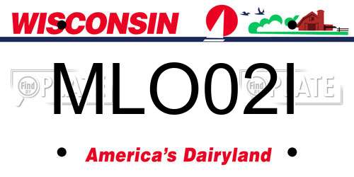 MLO02I Wisconsin License Plate