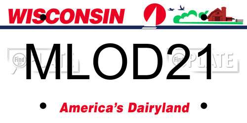 MLOD21 Wisconsin License Plate