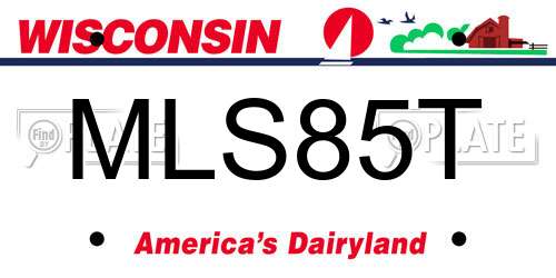 MLS85T Wisconsin License Plate