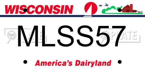 MLSS57 Wisconsin License Plate
