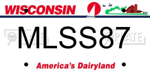 MLSS87 Wisconsin License Plate
