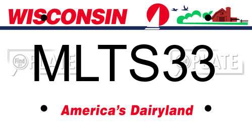 MLTS33 Wisconsin License Plate