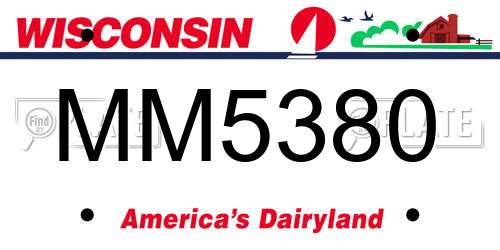 MM5380 Wisconsin License Plate