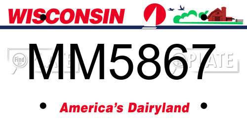 MM5867 Wisconsin License Plate
