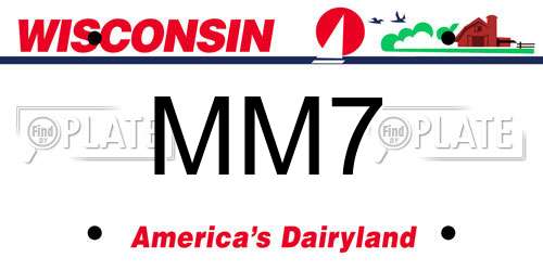 MM7 Wisconsin License Plate