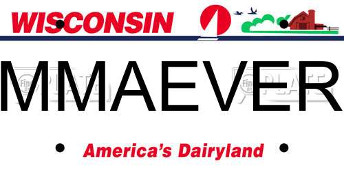 MMAEVER Wisconsin License Plate