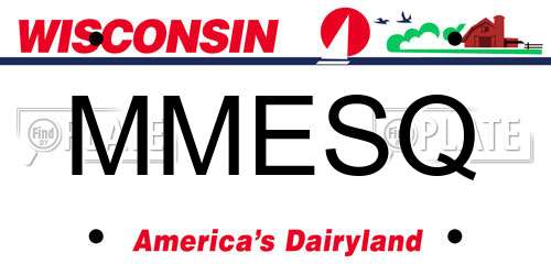 MMESQ Wisconsin License Plate