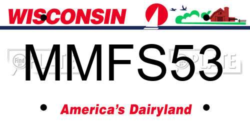 MMFS53 Wisconsin License Plate