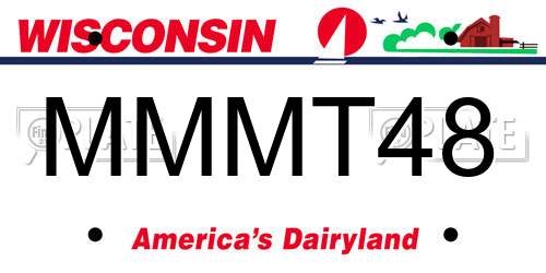 MMMT48 Wisconsin License Plate