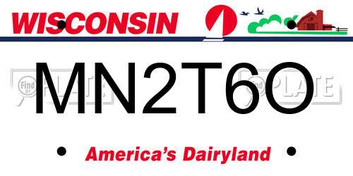 MN2T6O Wisconsin License Plate