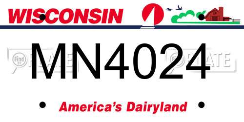 MN4024 Wisconsin License Plate